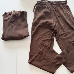 DAILY DRILLS Brown THERMAL SET m/l size for both! SOLD OUT